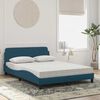 vidaXL Cama con colch&oacute;n Dover terciopelo azul 140x190 cm