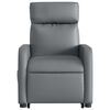 vidaXL Sillón reclinable elevable cuero artificial gris