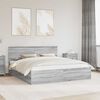 vidaXL Estructura de cama con cabecera Gris Sonoma 200 x 200 cm
