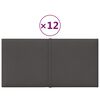 vidaXL Paneles de pared 12 uds tela gris oscuro 30x15 cm 0,54 m²