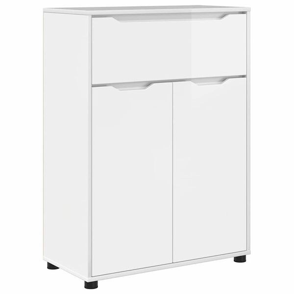 vidaXL Gabinete de Ba&ntilde;o con caj&oacute;n brillante 72,5 x 36,5 x 100 cm