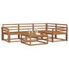 vidaXL Conjunto de sof&aacute;s de exterior 5 pcs Natural
