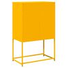vidaXL Aparador de acero amarillo mostaza 68x39x107 cm