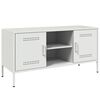vidaXL Mueble de TV de acero blanco 100,5x39x50,5 cm