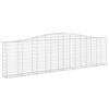 vidaXL Cesta gaviones forma arco hierro galvanizado 400x30x100/120 cm