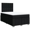 vidaXL Cama box spring con colch&oacute;n tela negro 120x200 cm