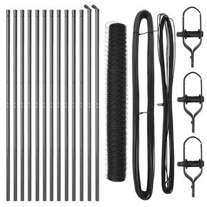 vidaXL Poste de Valla Gris