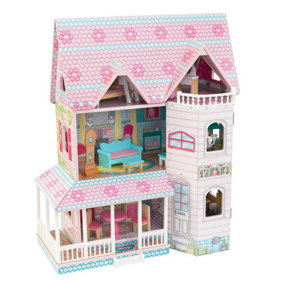 KidKraft Casa de muñecas de 3 pisos Abbey Manor 60,58x32,77x71,76 cm