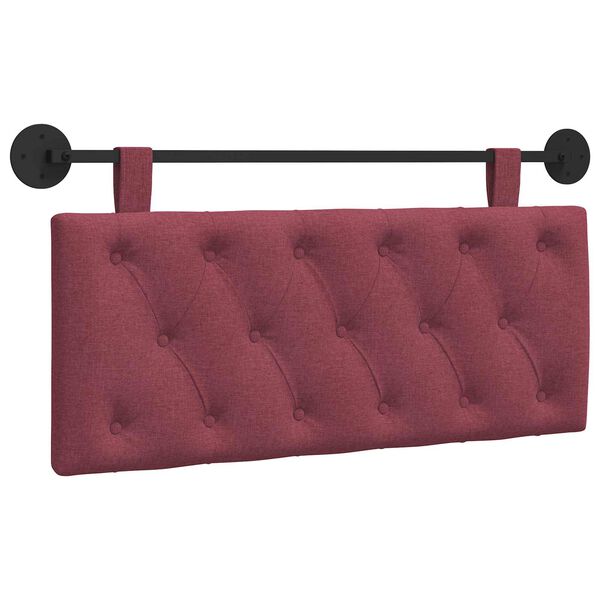 vidaXL Cabecera Colgante Rojo vino 110 x 55 x 7 cm tela