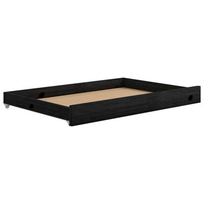 vidaXL Cajones para sofá cama 2 piezas madera maciza de pino negro