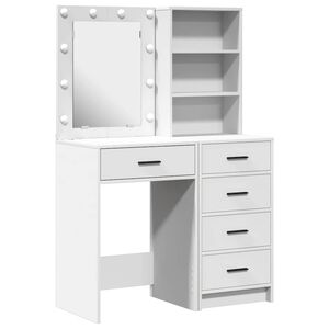 vidaXL Mesa de tocador 2 uds. Blanco 50 x 41 x 135 cm