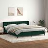 vidaXL Cama box spring con colch&oacute;n terciopelo verde oscuro 180x220 cm
