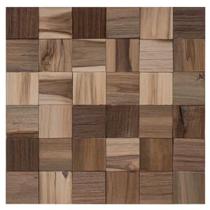 vidaXL Panel de pared 11 uds. Natural 30 x 30 x 2 cm