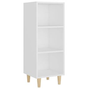 vidaXL Aparador de madera contrachapada blanco 34,5x32,5x90 cm