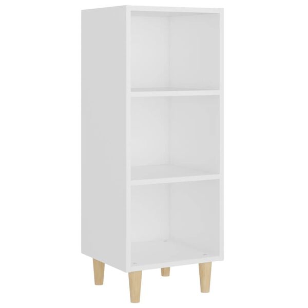 vidaXL Aparador de madera contrachapada blanco 34,5x32,5x90 cm
