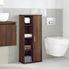 vidaXL Mueble de ba&ntilde;o con portarrollos roble marr&oacute;n 39x22x90 cm