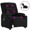 vidaXL Sill&oacute;n reclinable de masaje el&eacute;ctrico tela negro