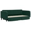 vidaXL Sof&aacute; cama nido con cajones terciopelo verde oscuro 100x200 cm