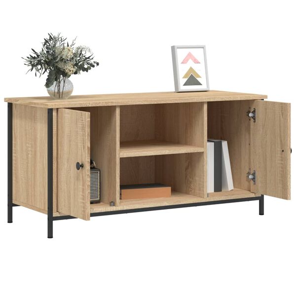 vidaXL Mueble para TV madera contrachapada roble Sonoma 100x40x50 cm