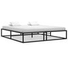 vidaXL Estructura de cama sin colch&oacute;n metal negro 180x200 cm