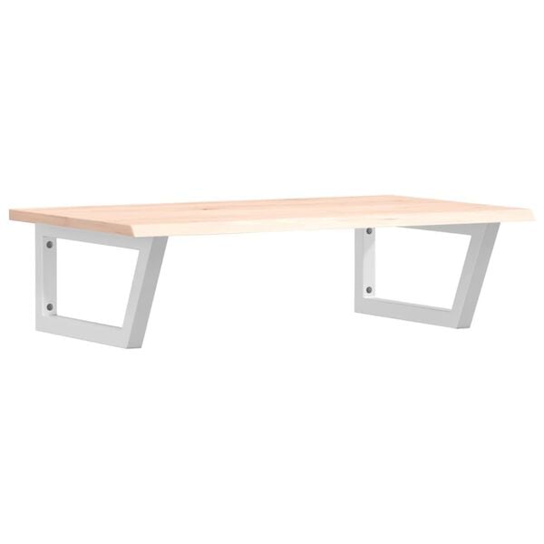 vidaXL Estante de lavabo de pared de acero y madera maciza de roble