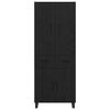 vidaXL Aparador alto con caj&oacute;n 2 pcs Roble Negro 69,5 x 34 x 180 cm