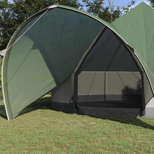 vidaXL Tienda tipi con techo Verde y Gris 600 x 600 x 347 cm