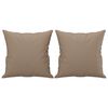 vidaXL Cojines decorativos 2 uds cuero sint&eacute;tico capuchino 40x40 cm