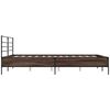 vidaXL Estructura cama madera ingeniería metal marrón roble 160x200 cm