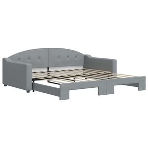 vidaXL Sof&aacute; cama nido tela gris claro 100x200 cm