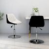 vidaXL Sillas de comedor giratorias 2 uds cuero sint&eacute;tico blanco negro