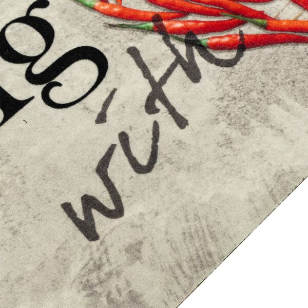 vidaXL Alfombra de cocina lavable terciopelo Peper Cooking 45x150 cm