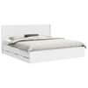 vidaXL Estructura de cama con almacenamiento y cabecero Blanco