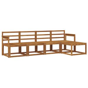 vidaXL Conjunto de sof&aacute;s de exterior 5 pcs Natural