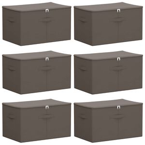 vidaXL Caja de Almacenamiento 6 uds. Tejido no tejido 55 x 35 x 32 cm