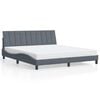 vidaXL Estructura de cama sin colch&oacute;n Hanko terciopelo gris oscuro 180x200cm