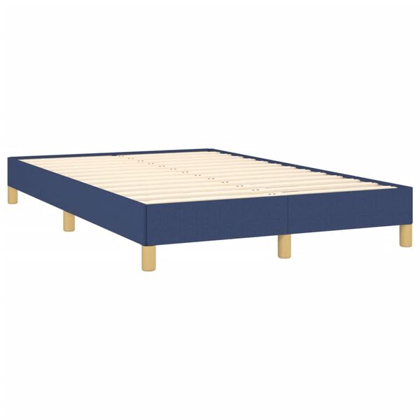 vidaXL Cama box spring con colch&oacute;n tela azul 120x190 cm