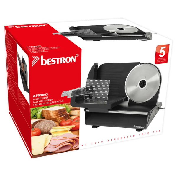 Bestron Cortafiambres 150 W acero inoxidable AFS9003