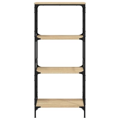 vidaXL Librería 4 estantes madera ingeniería roble Sonoma 59x35x132 cm