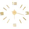vidaXL Reloj 3D de pared con dise&ntilde;o moderno dorado 100 cm XXL
