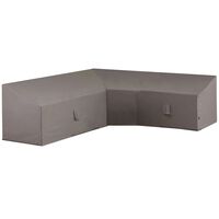 Madison Funda para muebles en forma de L 270x270x65/90 cm gris