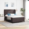vidaXL Cama tipo Box Spring Marr&oacute;n oscuro 140 x 190 cm tela