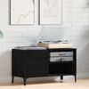 vidaXL Mueble para discos de vinilo Roble Negro 84,5 x 38 x 48 cm