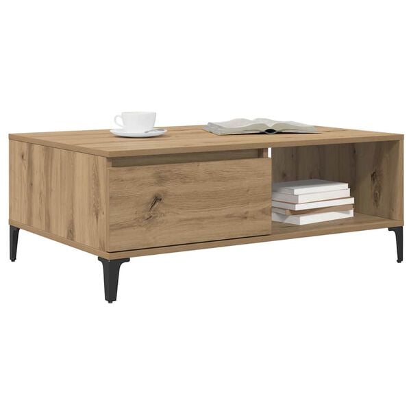 vidaXL Mesa de Café Roble artisan 90 x 60 x 35 cm Madera contrachapada