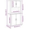 vidaXL Aparador alto Madera vieja 80 x 33 x 150 cm