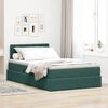 vidaXL Cama con almacenamiento Verde oscuro 120 x 200 cm Terciopelo