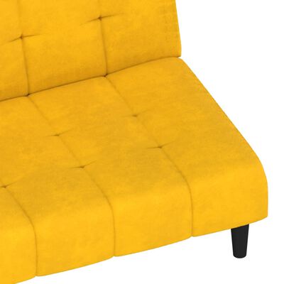 vidaXL Sofá cama de 2 plazas terciopelo amarillo