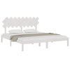 vidaXL Estructura cama de madera maciza blanca super king 180x200 cm