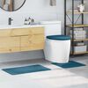 vidaXL Conjunto de alfombra de ba&ntilde;o antideslizante 3 pcs Azul PP