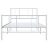 vidaXL Estructura cama sin colchón con estribo metal blanco 75x190 cm